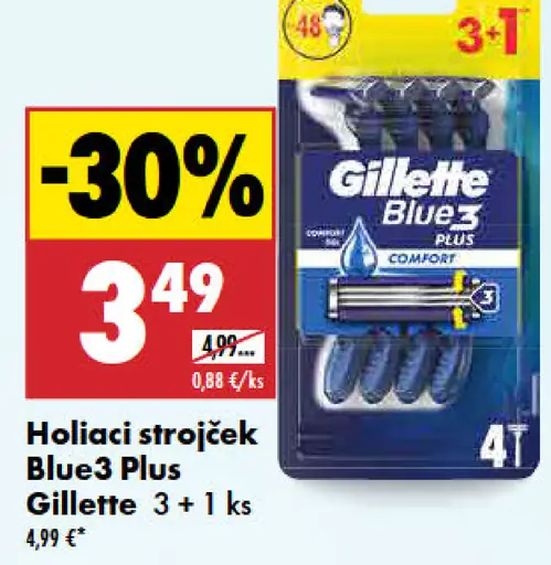 Gillette Blue3 Plus holiaci strojček 3 + 1 ks