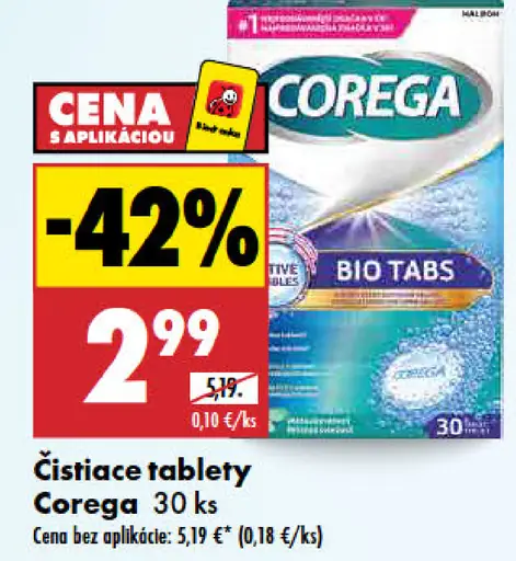 Corega čistiace tablety na zubné náhrady