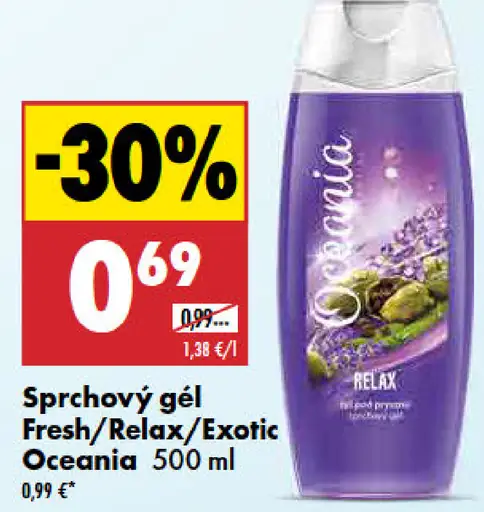 Oceania Fresh/Relax/Exotic sprchový gél