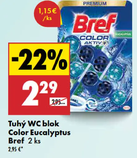 Bref Color Aktiv Eucalyptus tuhý WC blok