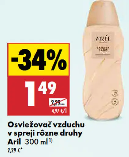 Arií osviežovač vzduchu v spreji