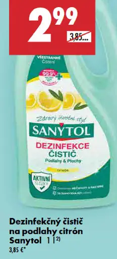 Sanytol dezinfekčný čistič na podlahy citrón