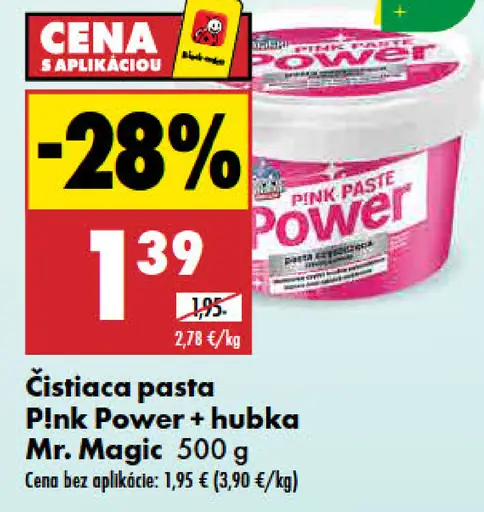 Mr. Magic Pink Power čistiaca pasta + hubka