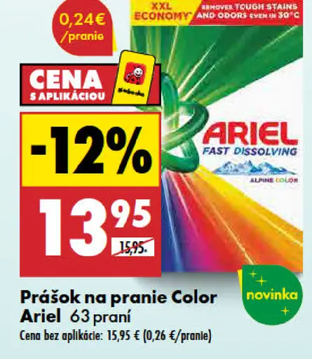 Ariel prášok na pranie Color