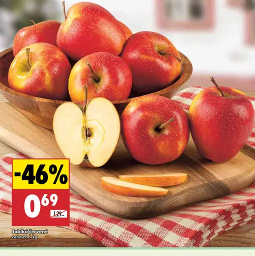 Červené jablká