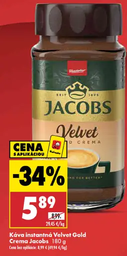 Jacobs Velvet Gold Crema rozpustná káva