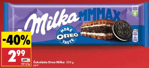 Milka čokoláda Oreo