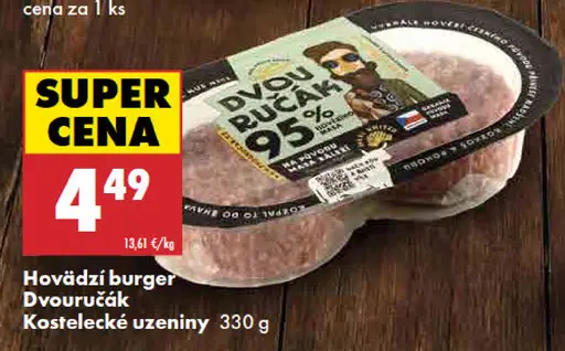 Hovädzí burger Dvouručák