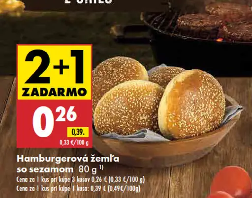Hamburgerová žemľa so sezamom