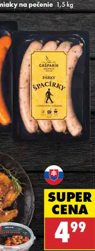 Špačírky párky rôzne druhy