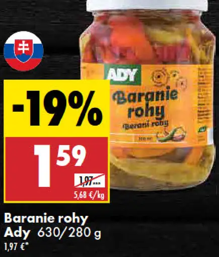 Ady baranie rohy paprikové struky v náleve