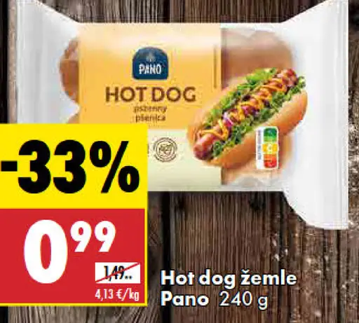 Pano hot dog žemle
