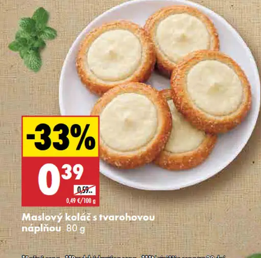 Maslový koláč s tvarohovou náplňou a mrveničkou