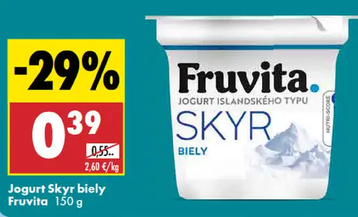 Fruvita Jogurt Skyr biely