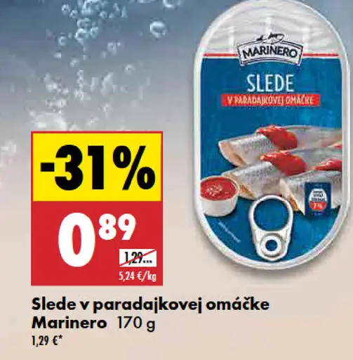 Marinero slede v paradajkovej omáčke