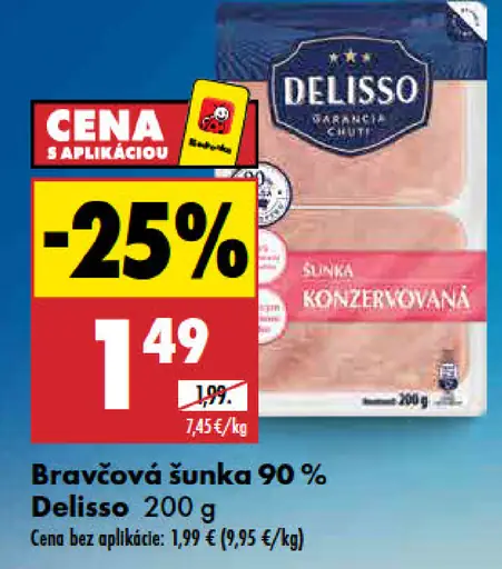 Delisso bravčová šunka konzervovaná 90 %