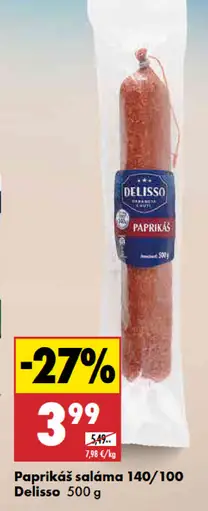 Delisso paprikáš saláma 140/100