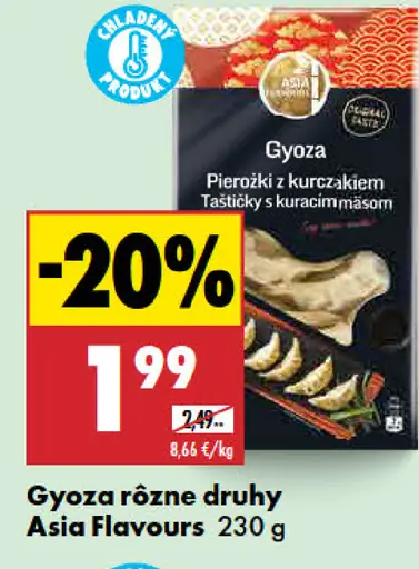 Asia Flavours Gyoza rôzne druhy