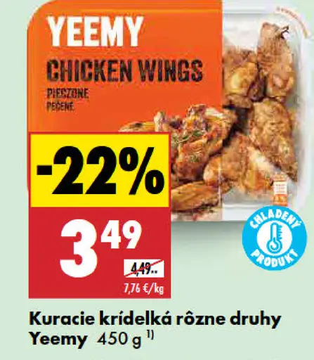 Yeemy Kuracie krídelká rôzne druhy