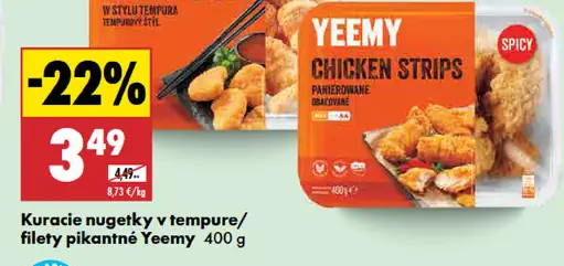 Yeemy kuracie stripsy pikantné