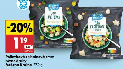 Mrožna Kraina Polievková zeleninová zmes rôzne druhy