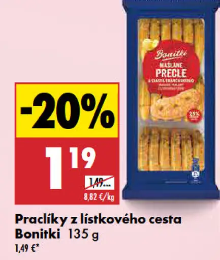 Bonitki praclíky z lístkového cesta
