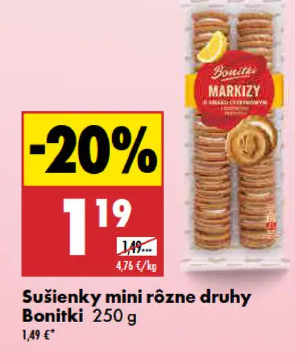 Bonitki Sušienky mini rôzne druhy