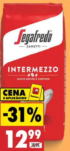 Segafredo Zanetti Intermezzo Káva zrnková