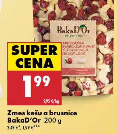 BakaD'Or Zmes kešu a brusnice