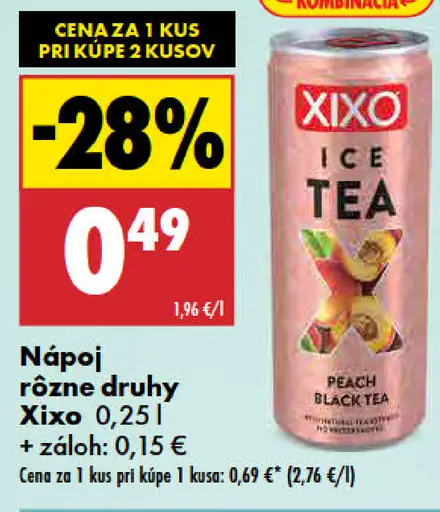 Nápoj rôzne druhy Xixo