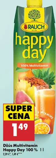 Rauch Happy Day džús multivitamín 100 %