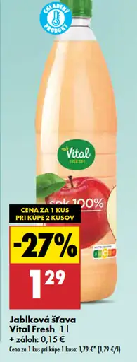 Vital Fresh Jablková šťava