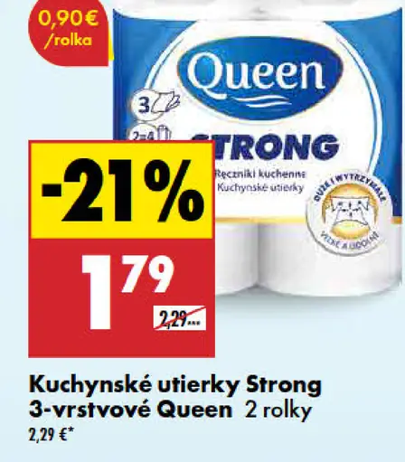 Queen Kuchynské utierky Strong 3-vrstvové