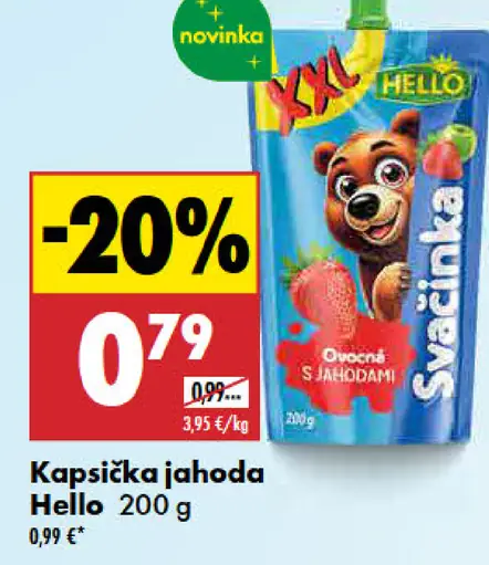 Hello ovocná kapsička ovocná s jahodami