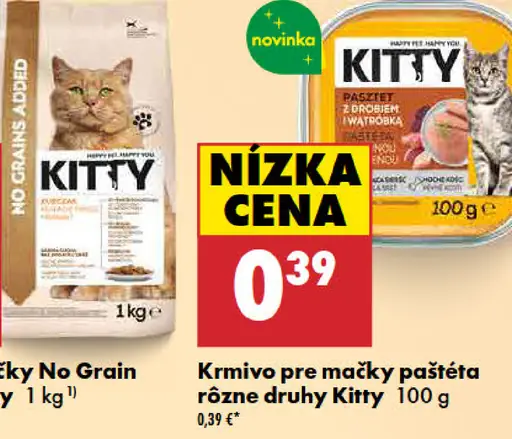 Kitty krmivo pre mačky paštéta