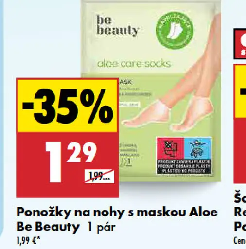 Ponožky na nohy s maskou Aloe