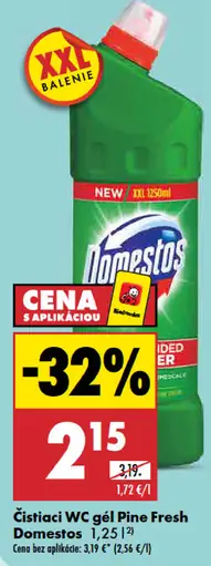 Domestos čistiaci WC gél Pine fresh