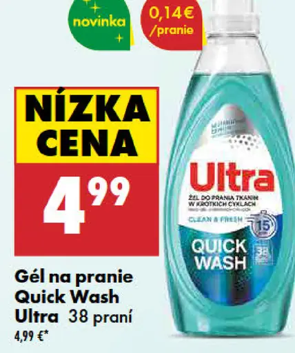 Quick Wash Ultra gél na pranie