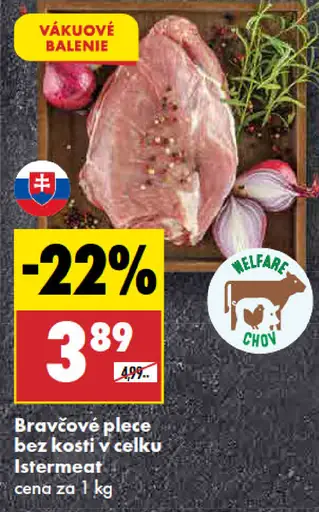 Istermeat bravčové plece bez kosti v celku