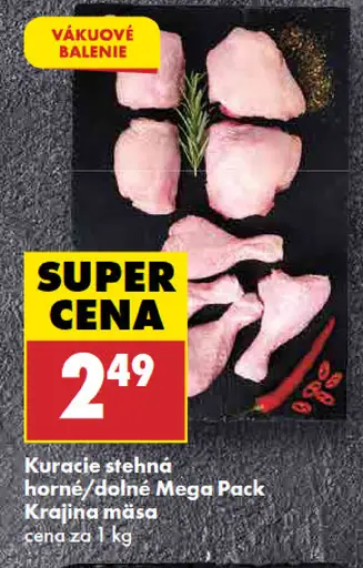 Krajina mäsa kuracie stehná horné a dolné Mega Pack