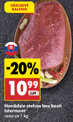 Istermeat hovädzie stehno bez kosti