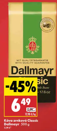 Dallmayr Classic Káva zrnková