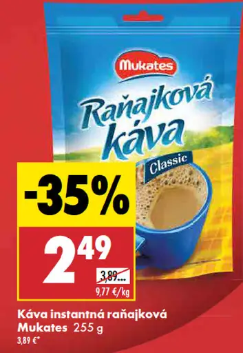 Mukates Káva instantná raňajková