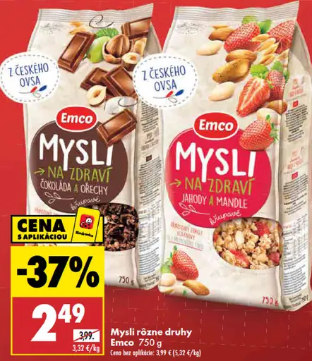 Emco Mysli na Zdraví Chrumkavé čokoláda a orechy