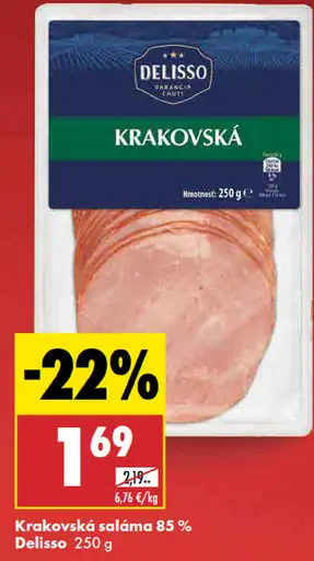 Delisso Krakovská saláma 85%