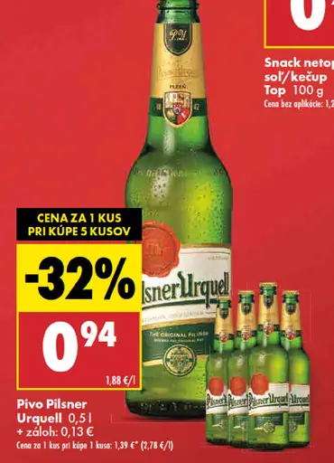 Pilsner Urquell pivo plechovka