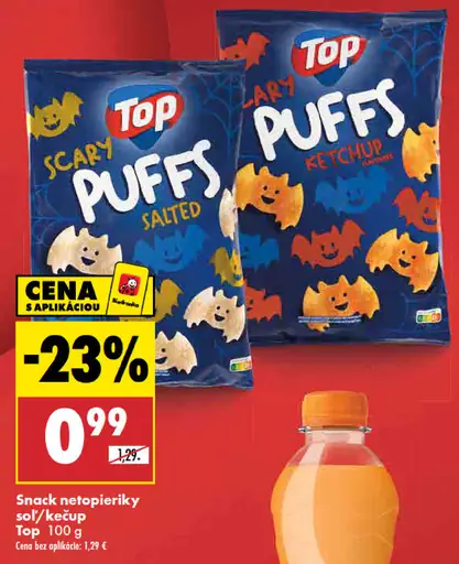 Top Puffs snack netopieriky kečup