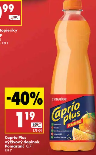 Caprio Plus Výživový Doplnok Pomaranč