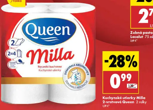 Queen Milla kuchynská utierka 2-vrstvová