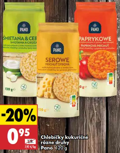 Pano chlebíčky kukuričné rôzne druhy